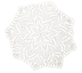 Crocheted lace napkin