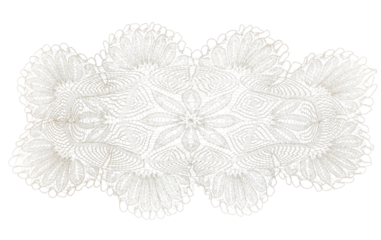Crocheted lace napkin