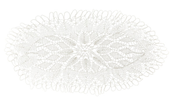 Crocheted lace napkin