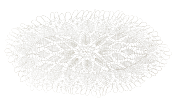 Crocheted lace napkin