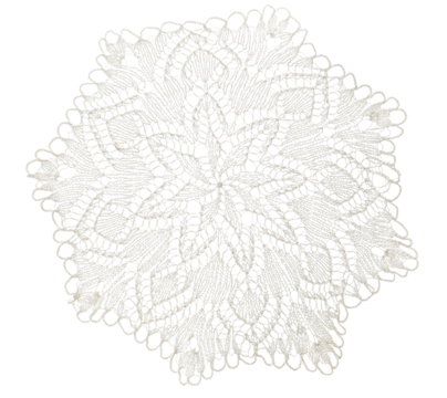 Crocheted lace napkin