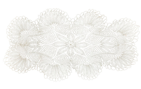 Crocheted lace napkin