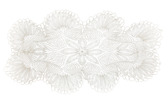 Crocheted lace napkin