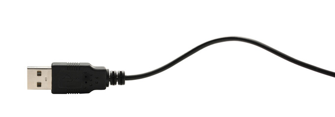 Usb plug isolatend on white