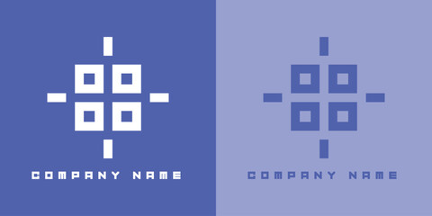 Fototapeta premium Modern Logo Pictorial Pixel Monogram Minimalist