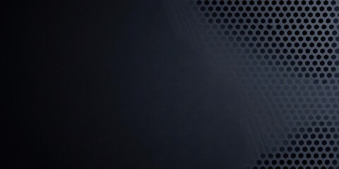 Dark hexagon metal sheet background with spacious layout for promotional text or marketing content, hexagon, layout