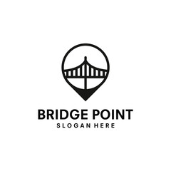 bridge icon logo vector template illustration design