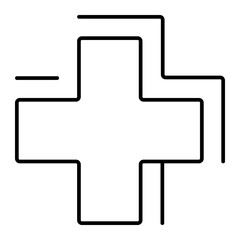 Obraz premium Healthcare Logo Icon in Line Style