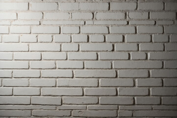 Fototapeta premium Subtle white brick wall with soft shadows for a clean, modern feel