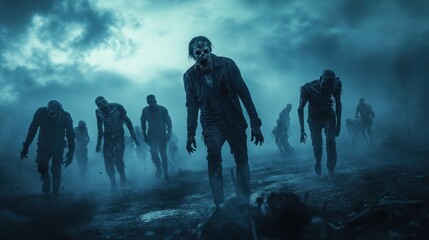 Fototapeta premium Zombie Apocalypse: Night of the Undead