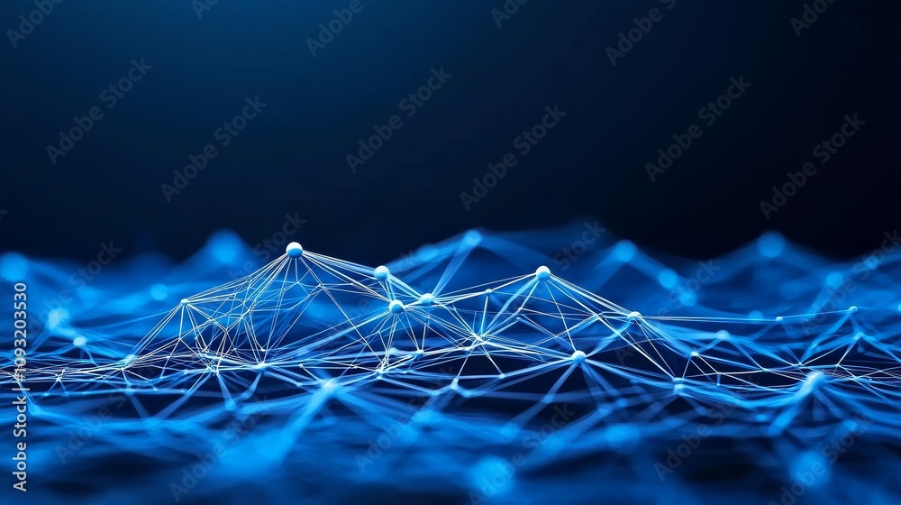 Aufkleber design digital technology concept with abstract futuristic shape polygons on dark blue background.