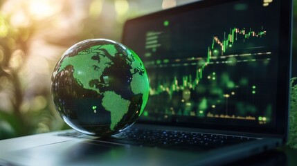 Innovative globe with digital market insights