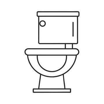 recommend clip art: Line Art Toilet Icon Vector Illustration