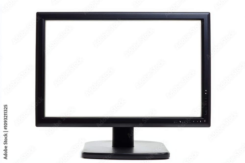 Poster Display screen with empty display isolated from the background, flat computer screen, electronic device for displaying details.