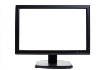 Display screen with empty display isolated from the background, flat computer screen, electronic device for displaying details.