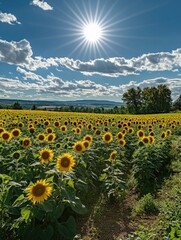 Field of sunflowers