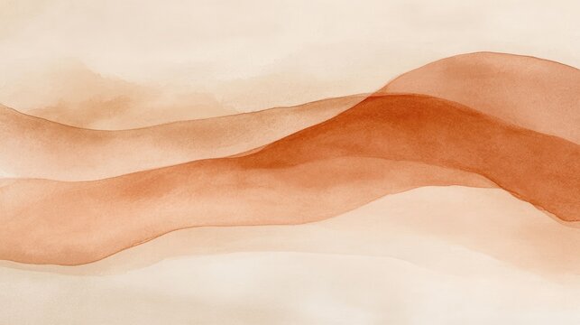 Warm earth-tone minimalist background with shades of terracotta and beige, providing a natural, calming atmosphere.