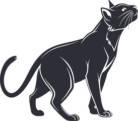 black cat cartoon, black cat vector, icon vector illustration, cat silhouette of a cat isolated on a white background, eps, png, vector