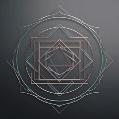 Thin, glowing lines weaving into complex yet calming geometric shapes on a soft, dark gradient.