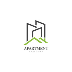 Building apartment simple logo inspiration vector template