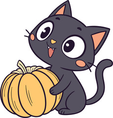 A collection of illustrations of cats in various poses.
