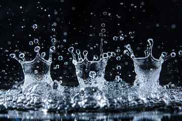 splash of water black screen