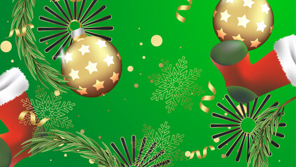 Colorful Vector Illustration Seasons New Year Backgrounds With 3d Element Decorations. Design Illustration for Cover, Print, Poster, Wallpaper, Background, Banner, Pamphlet, Presentation