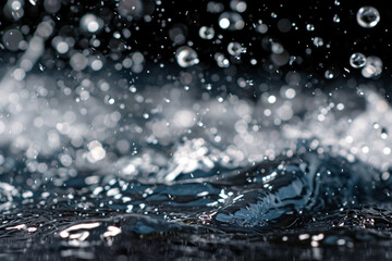 splash of water black screen