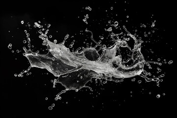 splash of water black screen