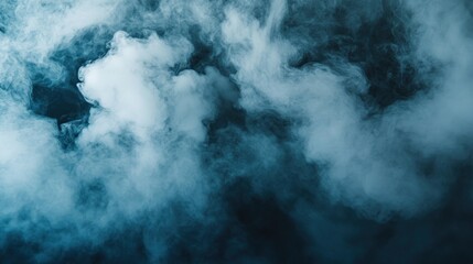 Fototapeta premium Abstract Teal Smoke Cloud Photography
