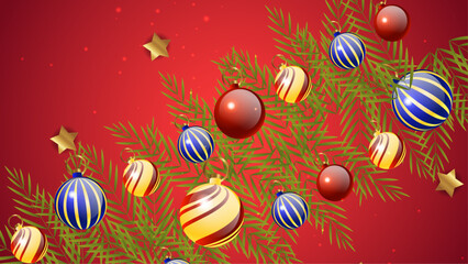 Colorful 3d Christmas Holiday's Background With Season Wishes and Border Decorated With Berries, Stars and Candy Canes. For Background, Banner, Pamphlet, Certificate and Presentation