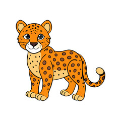 Leopard cartoon vector illustration