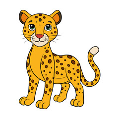 Leopard cartoon vector illustration