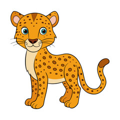 Leopard cartoon vector illustration