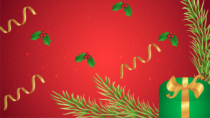 Colorful 3d Christmas Holiday's Background With Season Wishes and Border Decorated With Berries, Stars and Candy Canes. For Background, Banner, Pamphlet, Certificate and Presentation