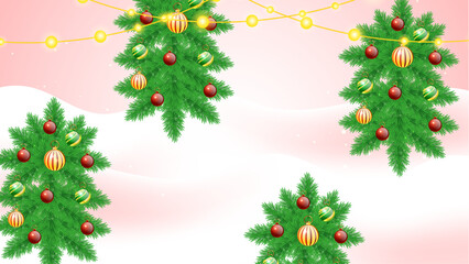 Colorful Vector Illustration Christmas Season Celebration 3d Background With Element. For Background, Banner, Pamphlet, Certificate and Presentation