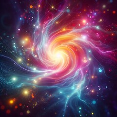 Colorful space hologram background.