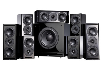Speakers, strong bass, several speakers
