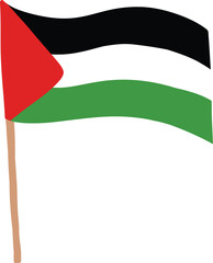 vector illustration of palestinian flag