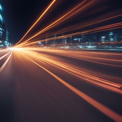 traffic light on the road at night