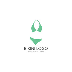 bikini logo vector template. swimsuit logo design vector