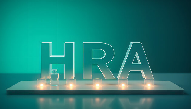 Health reimbursement arrangement HRA is shown on the conceptual business photo isolated with white highlights, png