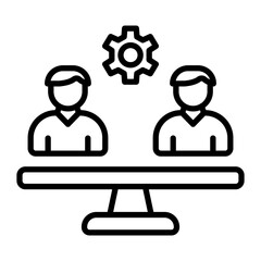 Equality Vector Line Icon Design