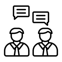 Communication Vector Line Icon Design