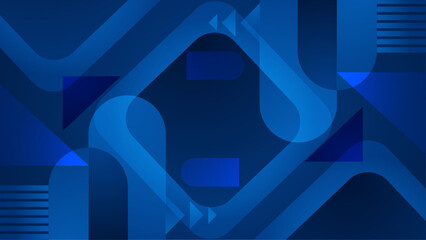 Abstract dark blue geometric gradient background for business presentation, technology seminar or modern creative show
