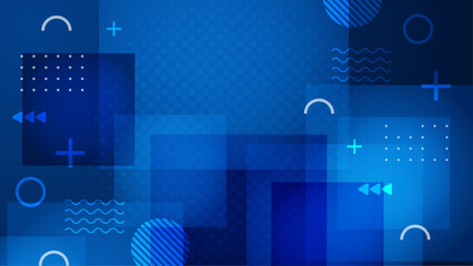 Abstract dark blue geometric gradient background for business presentation, technology seminar or modern creative show