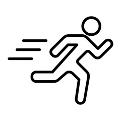 Sprints Vector Line Icon Design