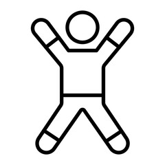 Aerobics Vector Line Icon Design