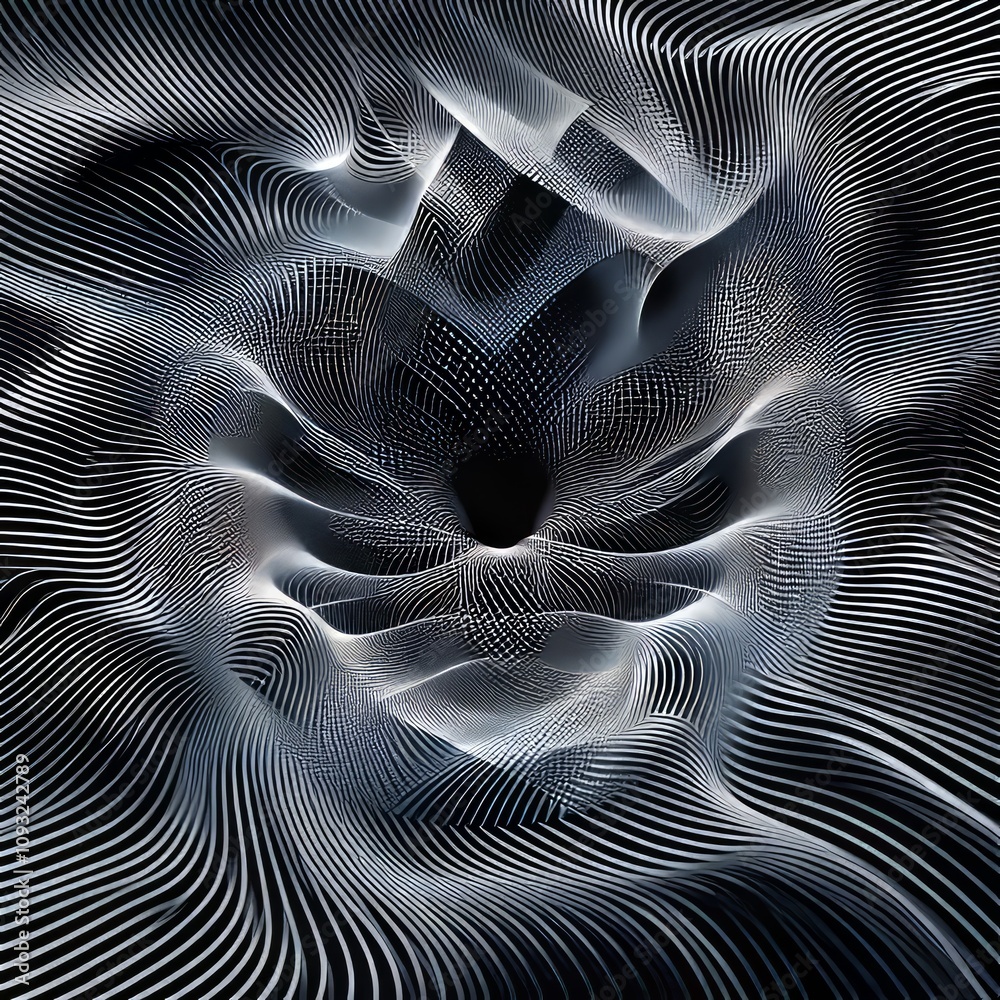 Poster moiré pattern interference patterns form as signals overlap in