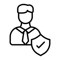 Insurance Vector Line Icon Design